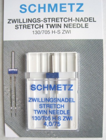 Tweeling naald, Univ./Jeans/Stretch 130/705 H-S ZWI 4,0/75